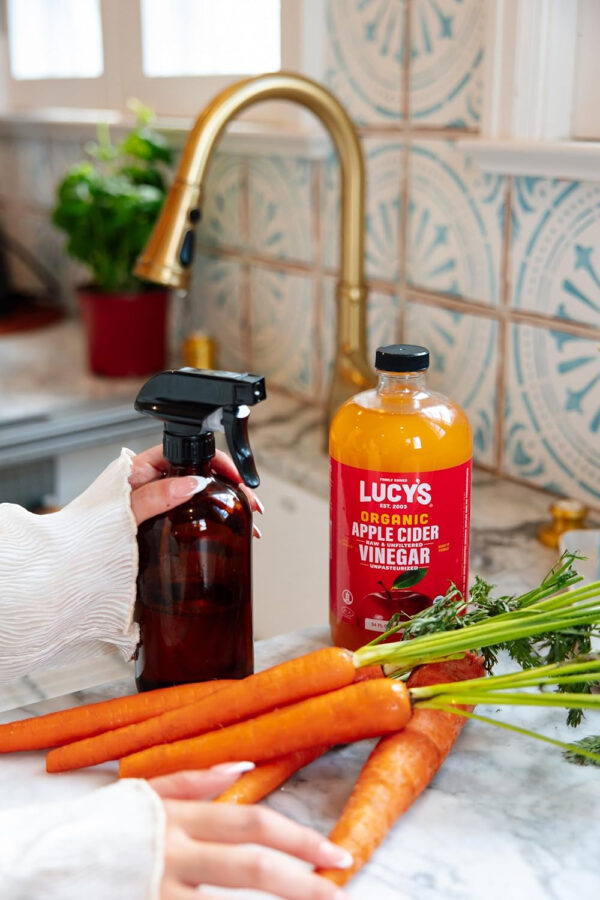 6893885dab4d9b72329826e791551484325e4e90130895c47a2af.jpg Lucy's Family Owned - 34oz. GLASS BOTTLE (2 PACK) Organic, With the Mother, Apple Cider Vinegar, Unfiltered, Unpasteurized, Raw, and NonGMO