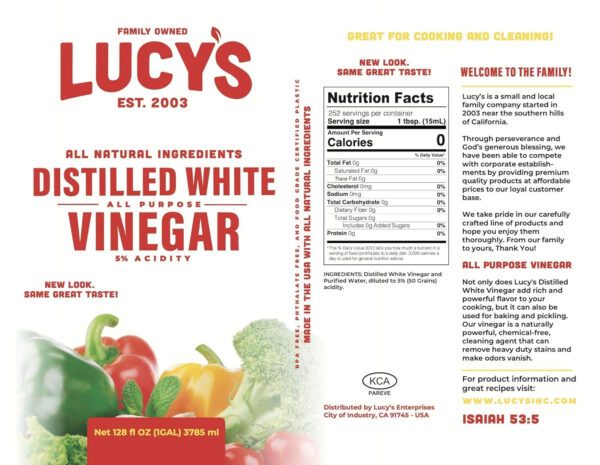 68938860d5af2700e64e0f5d7e10f58c4a94ed5d4a4e99d080187.jpg Lucy's Family Owned - 34oz. GLASS BOTTLE (2 PACK) Organic, With the Mother, Apple Cider Vinegar, Unfiltered, Unpasteurized, Raw, and NonGMO
