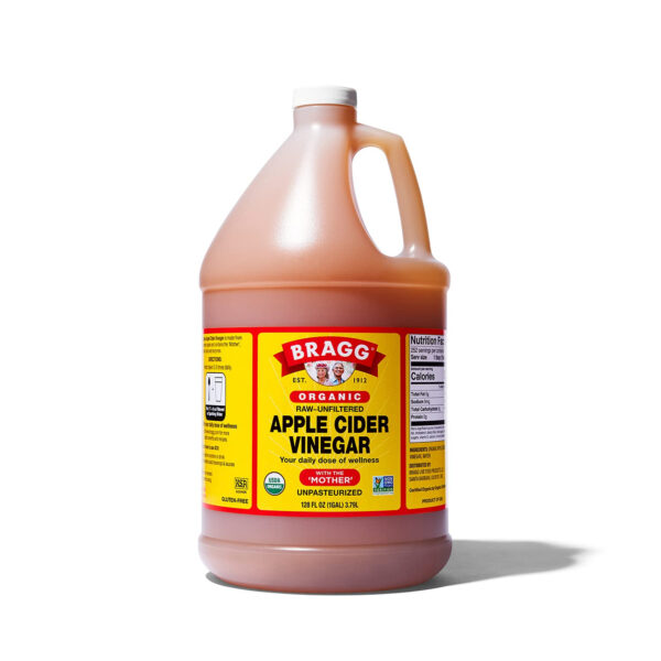 Bragg Organic Apple Cider Vinegar, Raw, Unfiltered, with the Mother, 128 Ounce - Pack 2