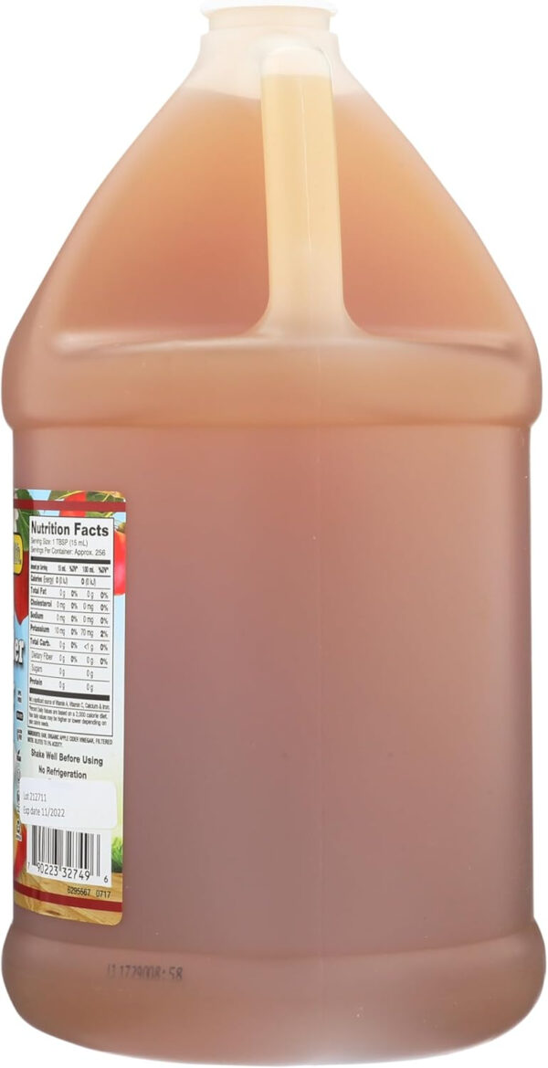 Dynamic Health Certified Organic Raw Apple Cider Vinegar with Mother | Unfiltered, Unpasteurized | 16 FL OZ