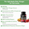 Organic Apple Cider Vinegar Capsules 1500 mg Extract with The Mother - Extra Strength Raw Apple Cider Pills w Ginger Cayenne Cinnamon - Natural Detox Potent Digestion Cleansing System ACV Supplement