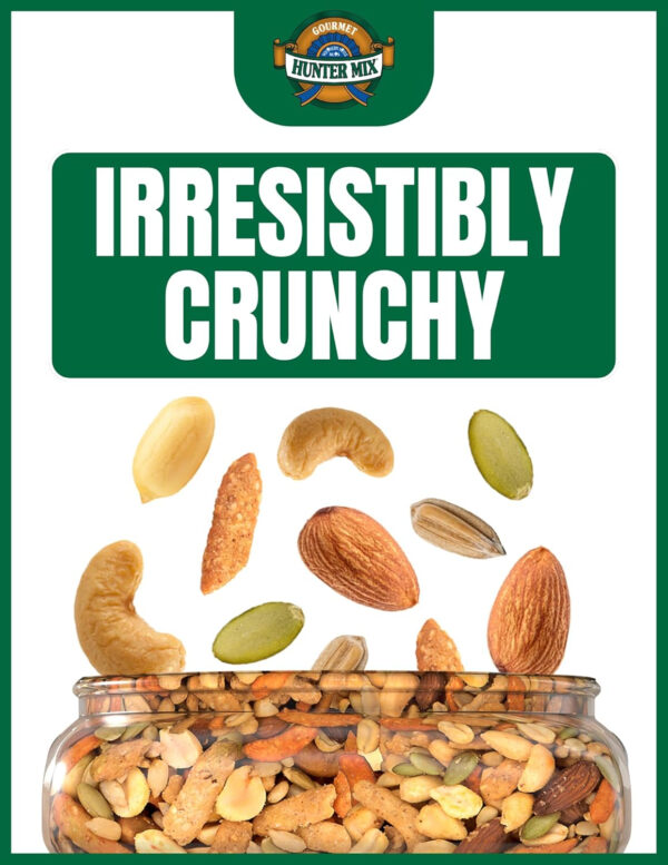 68938ad832cb2472c8f8a4b3e7a84e0e87f4fa1ad634efe36c064.jpg Southern Style Nuts Gourmet Hunter Bulk Trail Mix, 23 oz (Pack of 1), Sesame Sticks, Roasted Peanuts, Sunflower Kernels, Almonds, Cashews & Pepitas, Mixed Nuts, Snacks for Adults & Kids