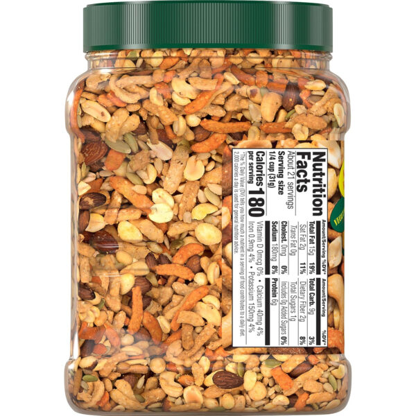 68938ae9794c294b0e27452ab732f1d1a12e273a7bd43d905275f.jpg Southern Style Nuts Gourmet Hunter Bulk Trail Mix, 23 oz (Pack of 1), Sesame Sticks, Roasted Peanuts, Sunflower Kernels, Almonds, Cashews & Pepitas, Mixed Nuts, Snacks for Adults & Kids