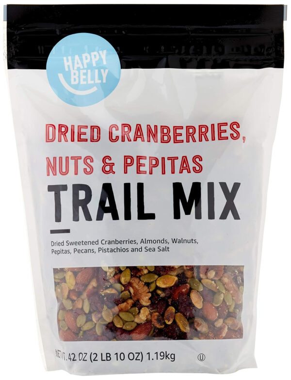 68938b42272f888df4d2f3e33a518abc7e4b4728392f02fb451cb.jpg Amazon Brand - Happy Belly Cranberry & Nuts Trail Mix, 2.5 pound (Pack of 1)