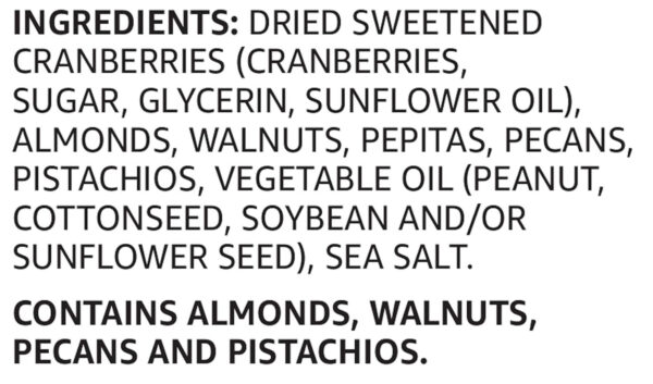 68938b4458f6a30a198cf1dd25309806cff1d857266b559ec20ce.jpg Amazon Brand - Happy Belly Cranberry & Nuts Trail Mix, 2.5 pound (Pack of 1)