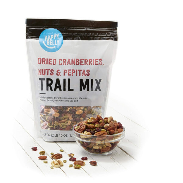 68938b466a23b58a2bee869b640d382e2e3bcfb78757dd5da0f83.jpg Amazon Brand - Happy Belly Cranberry & Nuts Trail Mix, 2.5 pound (Pack of 1)