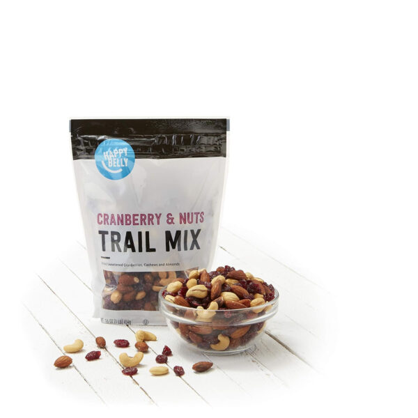 68938b7495b96ab5a340f7d23fdc017a78861e68e4164dfd55d25.jpg Amazon Brand - Happy Belly Cranberry & Nuts Trail Mix, 2.5 pound (Pack of 1)