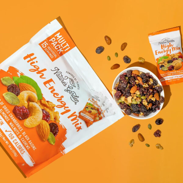 Nature's Garden Omega 3 Deluxe Mix - Trail Mix Nuts, Heart Healthy, Gluten Free, Cholesterol Free, Sodium Free, No Artificial Ingredients - 1.2 oz Bags (24 Individual Servings)