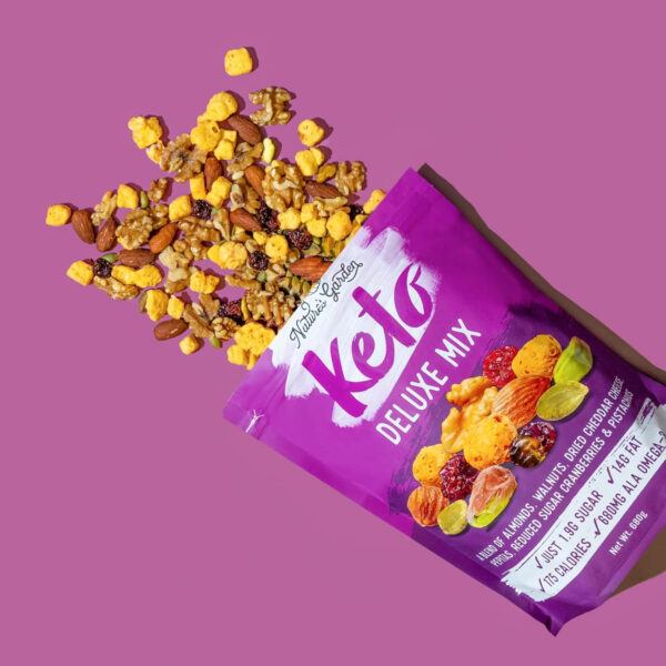 Nature's Garden Omega 3 Deluxe Mix - Trail Mix Nuts, Heart Healthy, Gluten Free, Cholesterol Free, Sodium Free, No Artificial Ingredients - 1.2 oz Bags (24 Individual Servings)