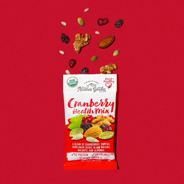 Nature's Garden Omega 3 Deluxe Mix - Trail Mix Nuts, Heart Healthy, Gluten Free, Cholesterol Free, Sodium Free, No Artificial Ingredients - 1.2 oz Bags (24 Individual Servings)