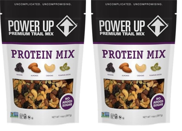Power Up Trail Mix, Mega Omega Trail Mix, Non-GMO, Vegan, Gluten Free, No Artificial Ingredients, Gourmet Nut, 14 Ounce Bag