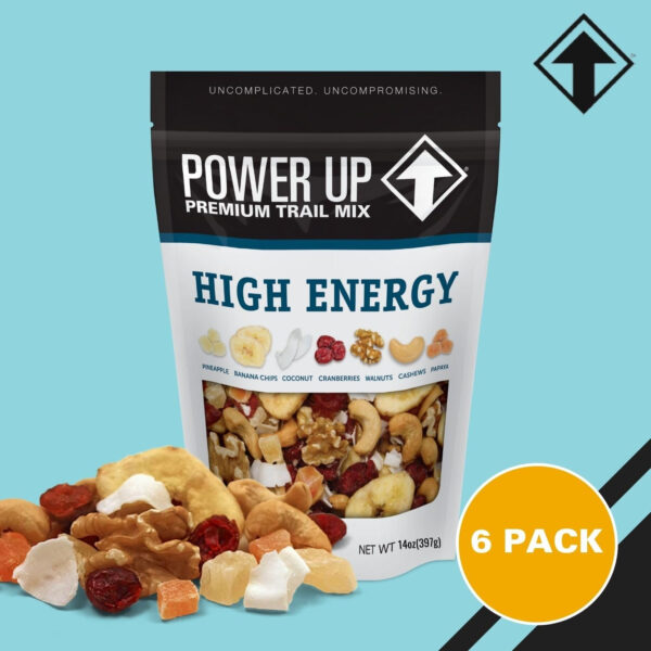 Power Up Trail Mix, Mega Omega Trail Mix, Non-GMO, Vegan, Gluten Free, No Artificial Ingredients, Gourmet Nut, 14 Ounce Bag