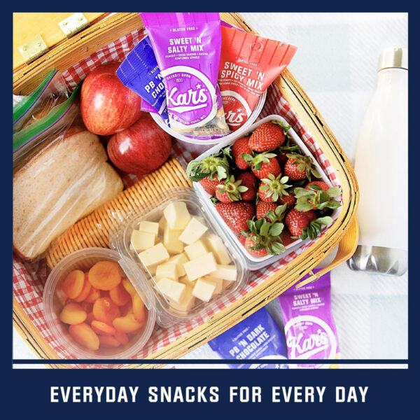 Kar’s Nuts Trail Mix Variety Pack, Pack of 24 – Yogurt Apple Nut, Mango Pineapple Mix, Sweet ‘N Spicy – Individually Wrapped, Gluten-Free Snack Mix