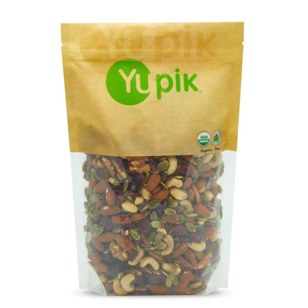 68938ce43c888236ebd39d9d75ecc173355be642769f0ff7cbd8d.jpg Yupik Organic Protein Boost Trail Mix, 2.2 Lb, A Mix Of Cashews, Almonds, Pumpkin Seeds, Walnut, Cranberries, Pack of 1