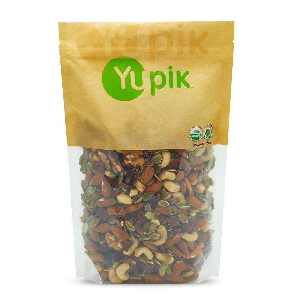 68938ce43c888236ebd39d9d75ecc173355be642769f0ff7cbd8d.jpg Yupik Organic Protein Boost Trail Mix, 2.2 Lb, A Mix Of Cashews, Almonds, Pumpkin Seeds, Walnut, Cranberries, Pack of 1