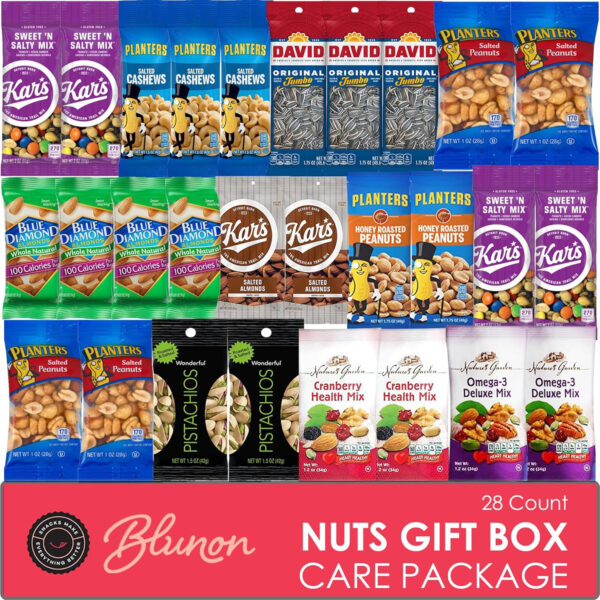 68938d27613ed3857f89bf203bf078b6cc3c8134f2c8630983227.jpg Nuts Snack Packs - Mixed Nuts and Trail Mix Individual Packs - Healthy Snacks Care Package Gift (28 Count)