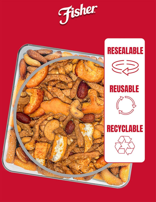 68938dc2e6b8c590d7c49f9e7e0d0eeeb159c6afc7d4a25902219.jpg Fisher Snack Sweet Nut Bulk Trail Mix, 38 oz (Pack of 1), Honey Roasted Peanuts, Raisins, Frosted Walnuts, Cashews, Dried Sweetened Cranberries, Healthy Snacks for Adults & Kids, Dried Fruit, Trail Mix Snacks