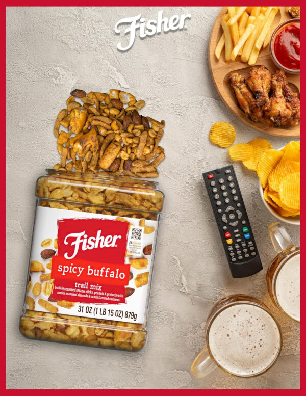 68938dc402d87834b6490e14132868cf1f2bb171ee4afe4044d4a.jpg Fisher Snack Sweet Nut Bulk Trail Mix, 38 oz (Pack of 1), Honey Roasted Peanuts, Raisins, Frosted Walnuts, Cashews, Dried Sweetened Cranberries, Healthy Snacks for Adults & Kids, Dried Fruit, Trail Mix Snacks