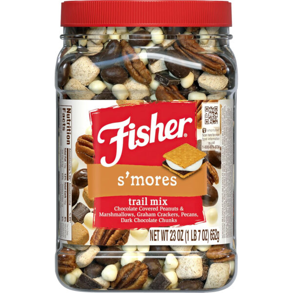 68938ddbd39c14ffc8350eaccd2846be5d0f2b349a41af45588fa.jpg Fisher Snack Sweet Nut Bulk Trail Mix, 38 oz (Pack of 1), Honey Roasted Peanuts, Raisins, Frosted Walnuts, Cashews, Dried Sweetened Cranberries, Healthy Snacks for Adults & Kids, Dried Fruit, Trail Mix Snacks