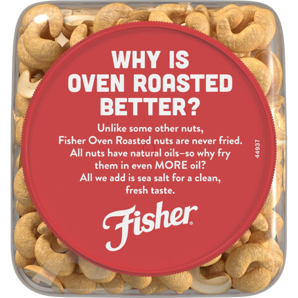 Fisher Oven Roasted Never Fried Mixed Nuts with Peanuts, 24 Ounces (Pack of 1), Peanuts, Almonds, Cashews, Pistachios, Pecans, Trail Mix, Healthy Snacks for Adults, Made With Sea Salt, No Added Oils