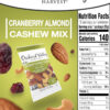 Orchard Valley Harvest Cranberry Almond Cashew Trail Mix, 1oz Bags (Pack of 15), Cranberries, Almonds, Cashews, Trail Mix Individual Packs, Snacks for Adults, No Artificial Ingredients, Bulk Snacks, Healthy Snacks for Adults