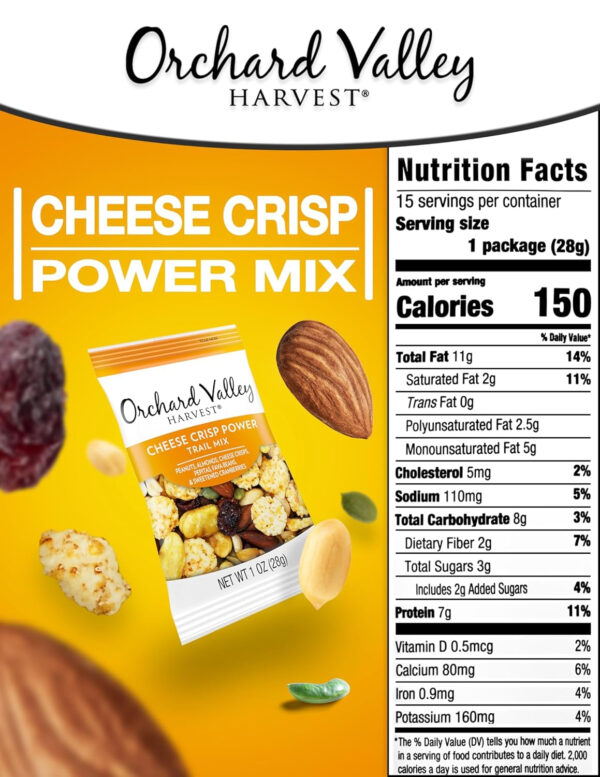 Orchard Valley Harvest Cranberry Almond Cashew Trail Mix, 1oz Bags (Pack of 15), Cranberries, Almonds, Cashews, Trail Mix Individual Packs, Snacks for Adults, No Artificial Ingredients, Bulk Snacks, Healthy Snacks for Adults