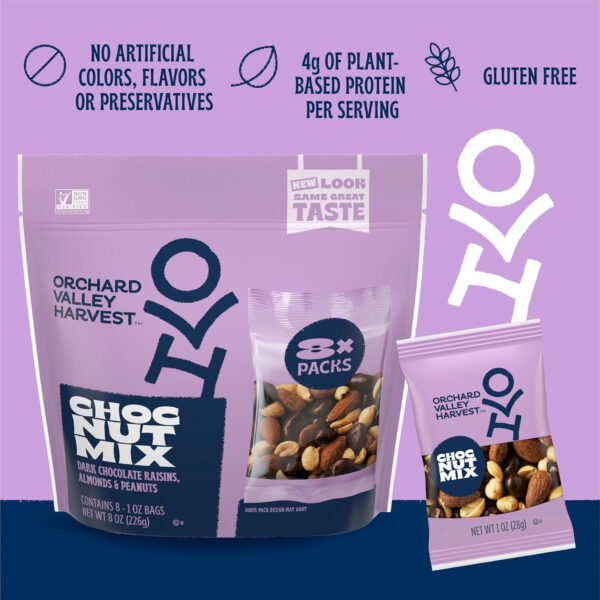 Orchard Valley Harvest Cranberry Almond Cashew Trail Mix, 1oz Bags (Pack of 15), Cranberries, Almonds, Cashews, Trail Mix Individual Packs, Snacks for Adults, No Artificial Ingredients, Bulk Snacks, Healthy Snacks for Adults