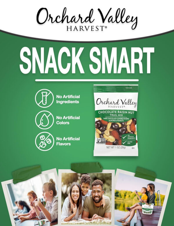Orchard Valley Harvest Cranberry Almond Cashew Trail Mix, 1oz Bags (Pack of 15), Cranberries, Almonds, Cashews, Trail Mix Individual Packs, Snacks for Adults, No Artificial Ingredients, Bulk Snacks, Healthy Snacks for Adults