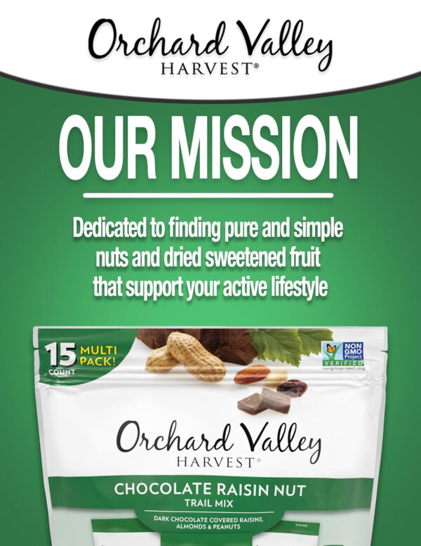 Orchard Valley Harvest Cranberry Almond Cashew Trail Mix, 1oz Bags (Pack of 15), Cranberries, Almonds, Cashews, Trail Mix Individual Packs, Snacks for Adults, No Artificial Ingredients, Bulk Snacks, Healthy Snacks for Adults