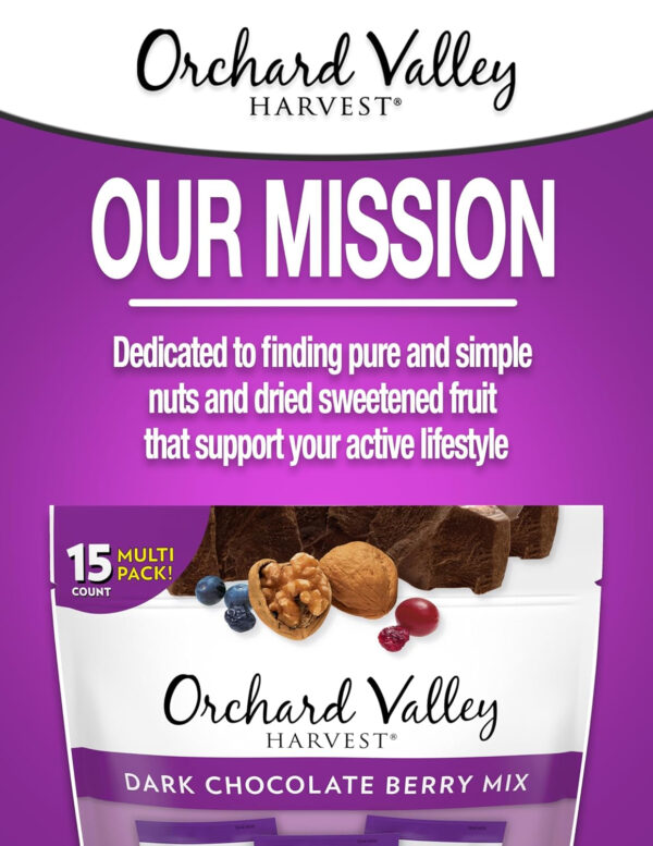 Orchard Valley Harvest Cranberry Almond Cashew Trail Mix, 1oz Bags (Pack of 15), Cranberries, Almonds, Cashews, Trail Mix Individual Packs, Snacks for Adults, No Artificial Ingredients, Bulk Snacks, Healthy Snacks for Adults