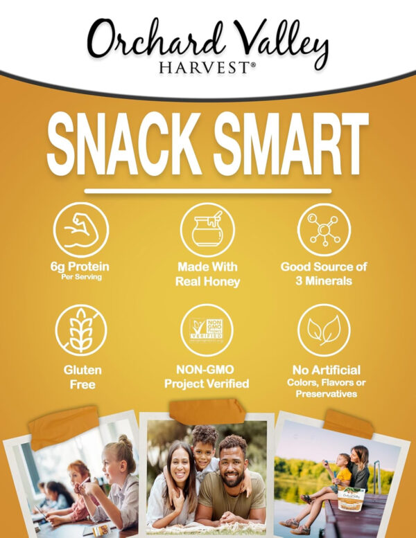 Orchard Valley Harvest Cranberry Almond Cashew Trail Mix, 1oz Bags (Pack of 15), Cranberries, Almonds, Cashews, Trail Mix Individual Packs, Snacks for Adults, No Artificial Ingredients, Bulk Snacks, Healthy Snacks for Adults