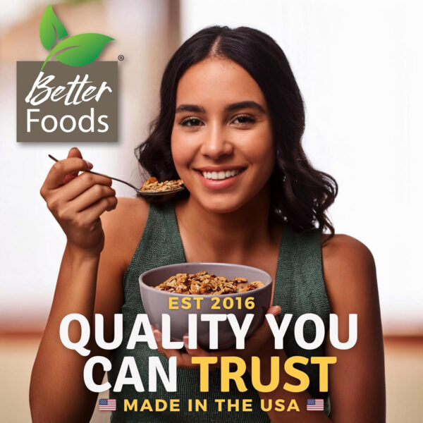 68938f30b584e8257edb71461787aef776fd01031600d8f00564a.jpg BetterFoods Raw Superfoods Omega Power Trail Mix Antioxidant Blend | Premium Raw Trail Mix with Organic Goji Berries, Mulberries, Raw Brazil Nuts, Cashews, Walnuts & Superseeds | 24oz Value Pack
