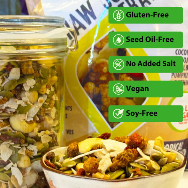 68938f3cb726038f4ef855fe9a966b3acd688f84c7b847a2562eb.jpg BetterFoods Raw Superfoods Omega Power Trail Mix Antioxidant Blend | Premium Raw Trail Mix with Organic Goji Berries, Mulberries, Raw Brazil Nuts, Cashews, Walnuts & Superseeds | 24oz Value Pack