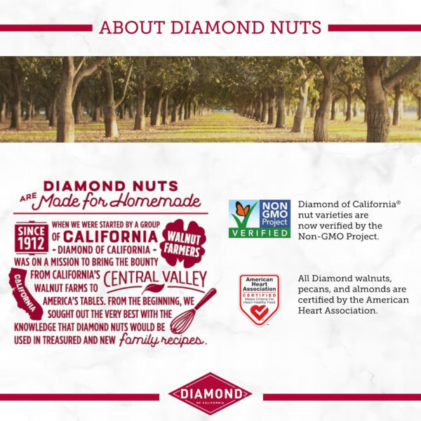 Diamond of California Harmony Amped Omega-3 Trail Mix with Mixed Nuts, Dried Fruit, Diamond of California Himalayan Pink Salt Walnuts, and Seeds, 10 oz, 1 Unit