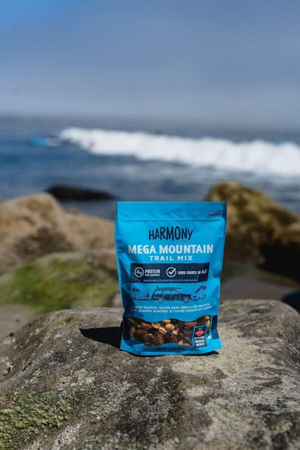 Diamond of California Harmony Amped Omega-3 Trail Mix with Mixed Nuts, Dried Fruit, Diamond of California Himalayan Pink Salt Walnuts, and Seeds, 10 oz, 1 Unit