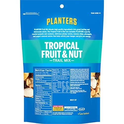 68938fe733c475c61d2b25f091c4c9351feb4c2e8e748925c576a.jpg Planters Tropical Fruit & Nuts Trail Mix, 6 Ounce (Pack of 12), Assorted