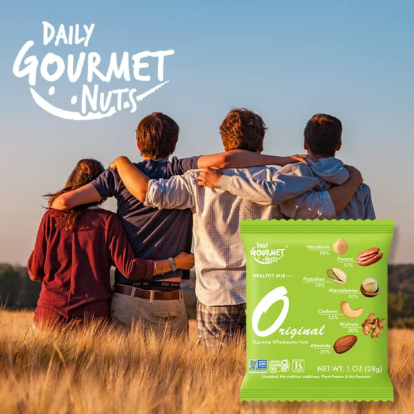 Daily Gourmet Nuts - Unsalted Mixed Nuts Snack Packs/Individually Wrapped Snacks/Nut Snacks/No Peanuts/Healthy Trail Mix Individual Packs/Deluxe Assorted Snacks