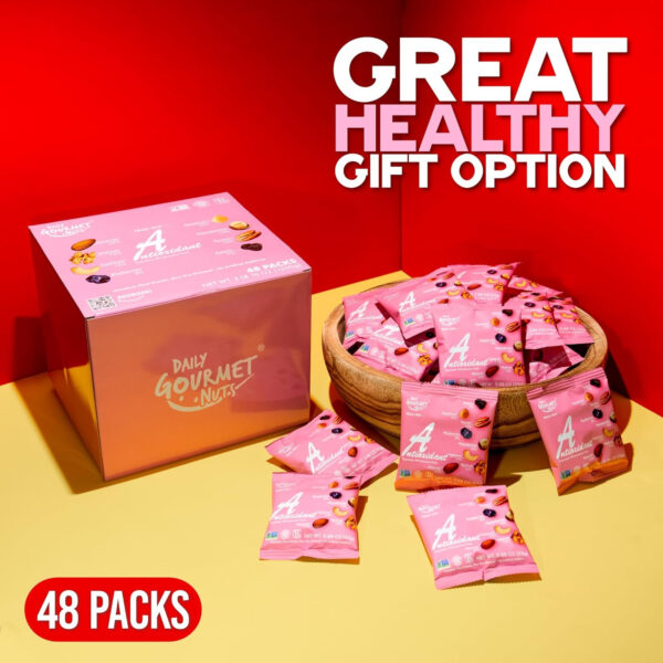 Daily Gourmet Nuts - Unsalted Mixed Nuts Snack Packs/Individually Wrapped Snacks/Nut Snacks/No Peanuts/Healthy Trail Mix Individual Packs/Deluxe Assorted Snacks