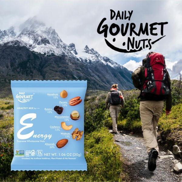 Daily Gourmet Nuts - Unsalted Mixed Nuts Snack Packs/Individually Wrapped Snacks/Nut Snacks/No Peanuts/Healthy Trail Mix Individual Packs/Deluxe Assorted Snacks