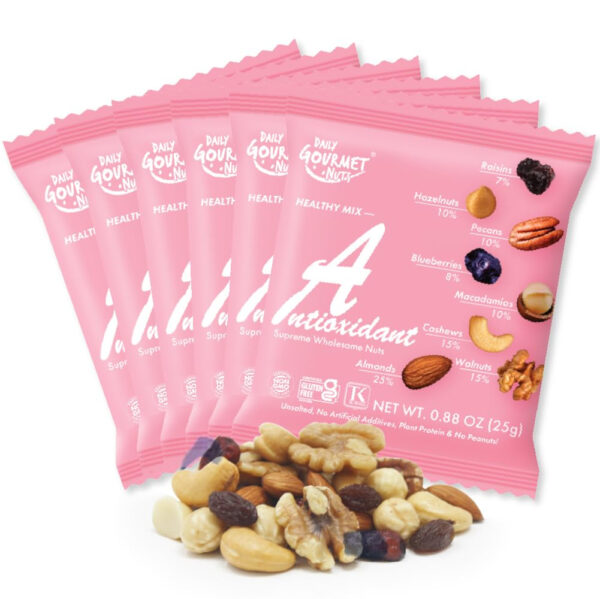 Daily Gourmet Nuts - Unsalted Mixed Nuts Snack Packs/Individually Wrapped Snacks/Nut Snacks/No Peanuts/Healthy Trail Mix Individual Packs/Deluxe Assorted Snacks