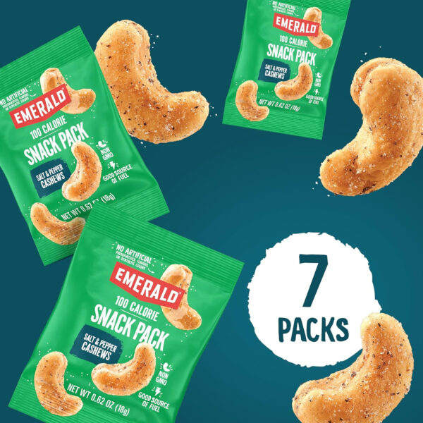 68939070a2591c9b7a8ca40e5d495640cc021837d25fbae691fe5.jpg Emerald Nuts Mixed Nuts Variety Pack 18ct (1-Pack) , 100-Calorie Individual Packs , Features Dry Roasted Almonds, Natural Almonds & Walnuts, and Roasted & Salted Cashews