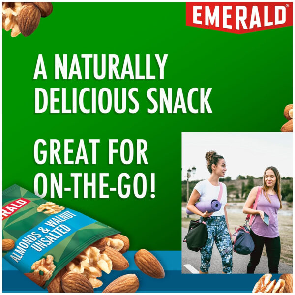 6893907b0aa75e25f71e4737c67c76f66bbafee82f279a51daf23.jpg Emerald Nuts Mixed Nuts Variety Pack 18ct (1-Pack) , 100-Calorie Individual Packs , Features Dry Roasted Almonds, Natural Almonds & Walnuts, and Roasted & Salted Cashews