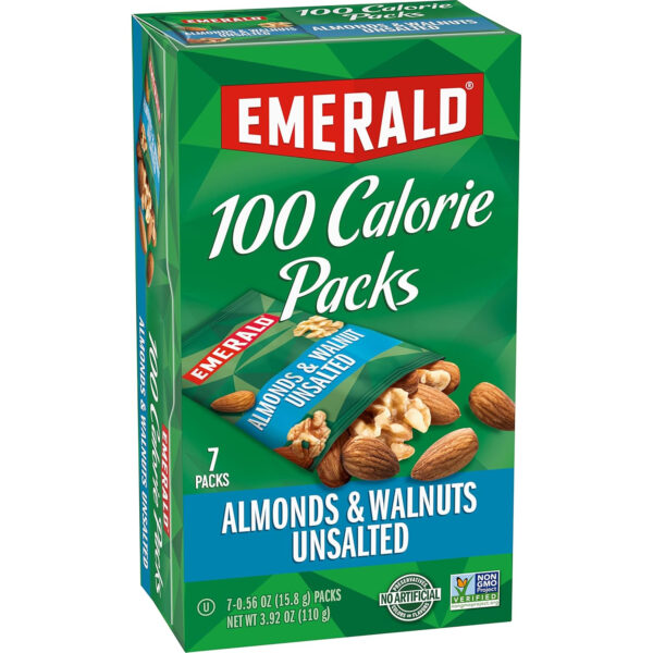 68939083cb8644e3a6d877eb681ddbc33727208084da66e535597.jpg Emerald Nuts Mixed Nuts Variety Pack 18ct (1-Pack) , 100-Calorie Individual Packs , Features Dry Roasted Almonds, Natural Almonds & Walnuts, and Roasted & Salted Cashews