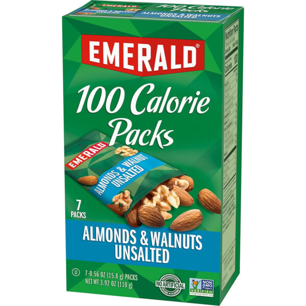 68939084f22c0f36fc23a6e68b4524d89879722e6ccba4fd13bda.jpg Emerald Nuts Mixed Nuts Variety Pack 18ct (1-Pack) , 100-Calorie Individual Packs , Features Dry Roasted Almonds, Natural Almonds & Walnuts, and Roasted & Salted Cashews