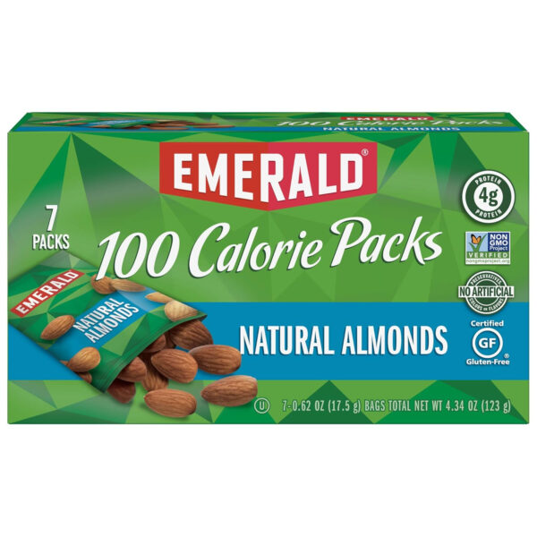 689390862d0da3ebea252880f0be29cf636eb21b24204342fc927.jpg Emerald Nuts Mixed Nuts Variety Pack 18ct (1-Pack) , 100-Calorie Individual Packs , Features Dry Roasted Almonds, Natural Almonds & Walnuts, and Roasted & Salted Cashews