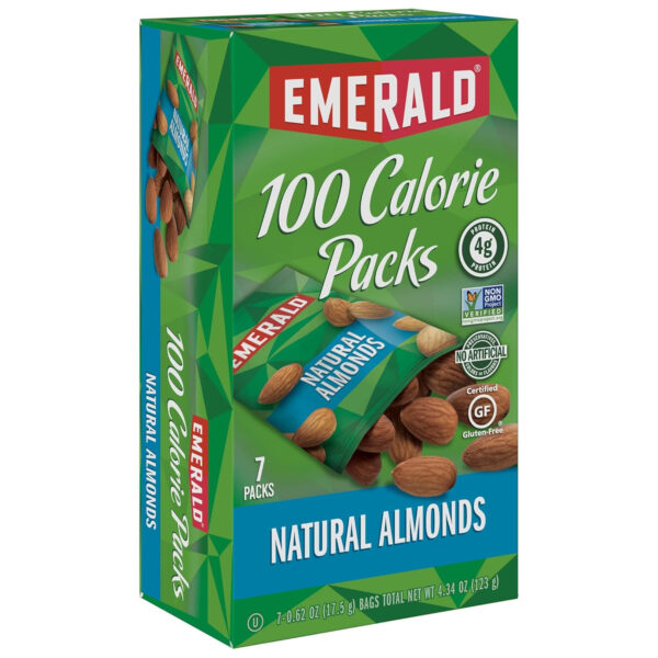 6893908dd8d07d67864c3b178f12d88ff762e8f61a6978c49f884.jpg Emerald Nuts Mixed Nuts Variety Pack 18ct (1-Pack) , 100-Calorie Individual Packs , Features Dry Roasted Almonds, Natural Almonds & Walnuts, and Roasted & Salted Cashews