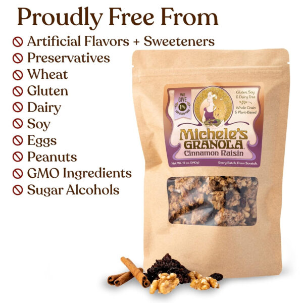 Michele's Toasted Muesli, Whole Grain Cereal, No Refined Sugar, No Added Oil, Gluten-Free & Non-GMO, 36oz Resealable Bag