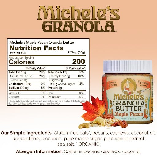Michele's Toasted Muesli, Whole Grain Cereal, No Refined Sugar, No Added Oil, Gluten-Free & Non-GMO, 36oz Resealable Bag