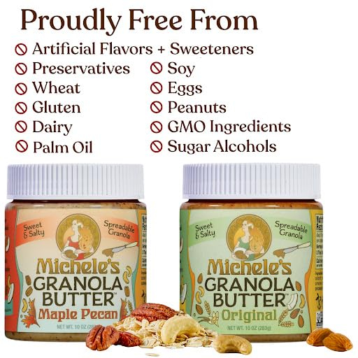 Michele's Toasted Muesli, Whole Grain Cereal, No Refined Sugar, No Added Oil, Gluten-Free & Non-GMO, 36oz Resealable Bag