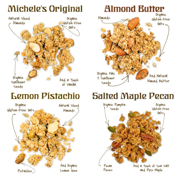 Michele's Toasted Muesli, Whole Grain Cereal, No Refined Sugar, No Added Oil, Gluten-Free & Non-GMO, 36oz Resealable Bag